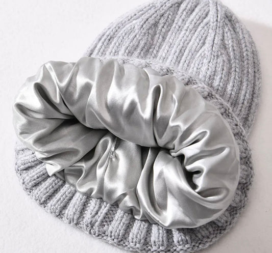 Why Wearing Satin Lined Beanies Are Great For Your Hair