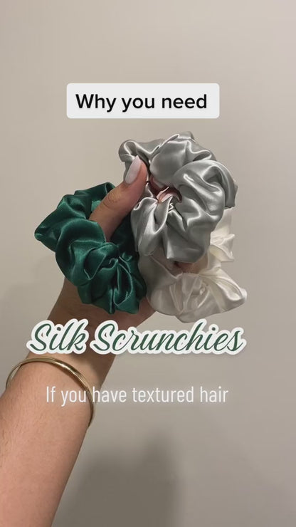 100% Pure Mulberry Silk Scrunchies